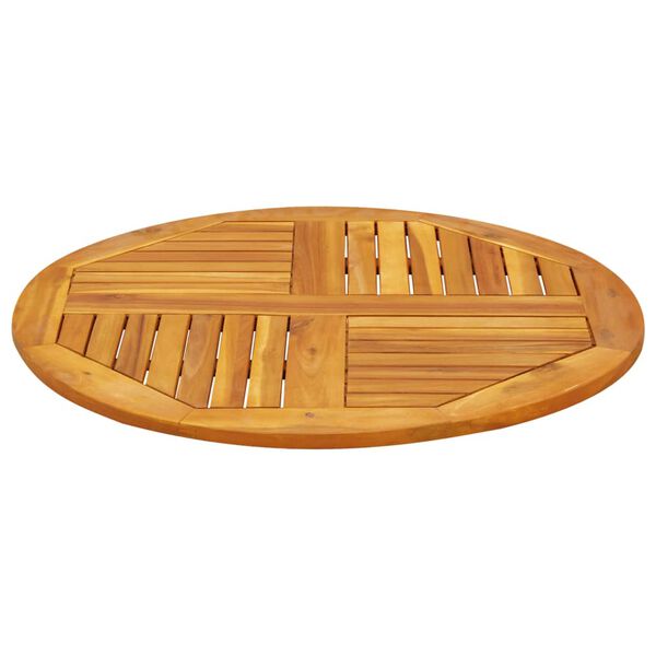 vidaXL Bordsskiva &Oslash;80x2,2 cm rund massivt akaciatr&auml;