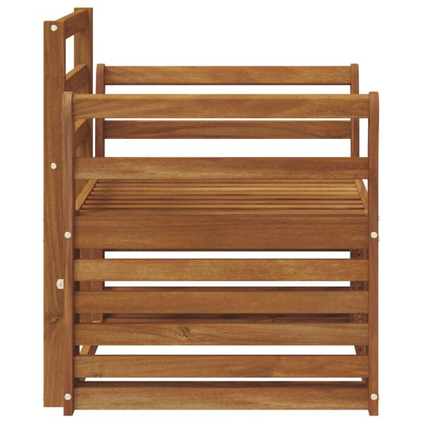 vidaXL Utomhussoffset Naturf&auml;rg 75,5 x 63 x 73 cm Massivt Akaciatr&auml;
