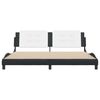 vidaXL Bed Frame without Mattress "Zadar" Black and White 200x200 cm Faux Leather