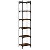 vidaXL Bokhylla 6 hyllplan r&ouml;kf&auml;rgad ek 40x30x188 cm konstruerat tr&auml;