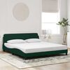 vidaXL Bed Frame "Dover" Dark Green 180x200 cm Velvet