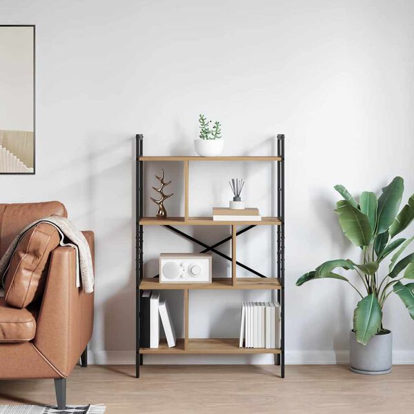 vidaXL Hyllsystem Artisan Ek 75 x 30 x 123,5 cm Konstruerat tr&auml;