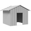 vidaXL Hundkoja med tak 131x101x102 cm galvaniserat st&aring;l
