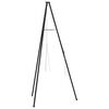 vidaXL Lägereld Tripod Svart 92 x 92 x 151.5 cm Stål