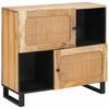 vidaXL Sideboard Brun 80 x 33 x 75 cm Massivt mangotr&auml;