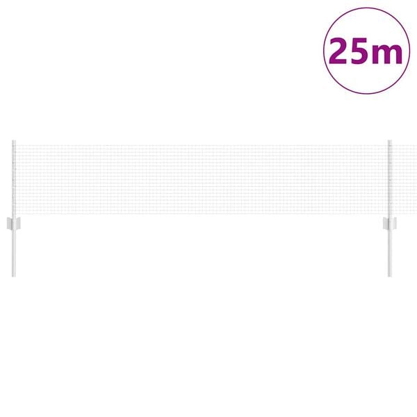 vidaXL St&auml;ngsel och St&aring;nd Silver 0,4 x 25 m St&aring;l