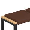 vidaXL B&auml;nk kudde 2 pcs Konstl&auml;der Brun Djup 35 cm
