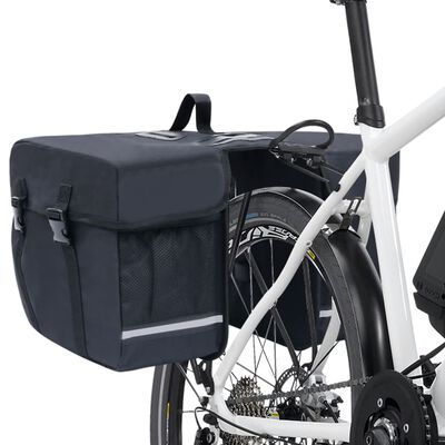 vidaXL Dubbel cykelväska till pakethållare vattentät 35 L svart