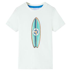 T-shirt med korta &auml;rmar f&ouml;r barn ecru 116
