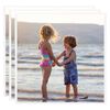 vidaXL Fotoramar 3 st f&ouml;r v&auml;gg vit 50x50 cm MDF