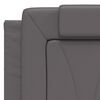vidaXL Bed "Viana" with Mattress Grey 140x190 cm Faux Leather