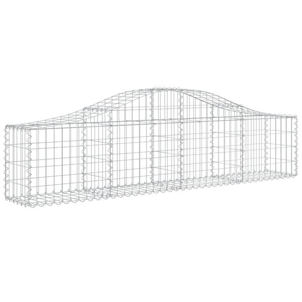 vidaXL Gabion b&aring;gformad 3 st 200x30x40/60 cm galvaniserat j&auml;rn