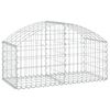 vidaXL Gabion b&aring;gformad 100x50x40/60 cm galvaniserat j&auml;rn