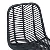 vidaXL Barstol 2 pcs Svart 44,5 x 53 x 111 cm Rattan och J&auml;rn