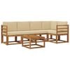 vidaXL Utomhussoffset 6 st Naturlig och Beige