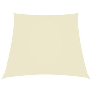 vidaXL Solsegel oxfordtyg trapets 2/4x3 m gr&auml;ddvit