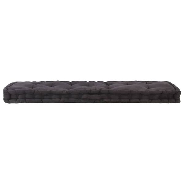 vidaXL Dyna till pallsoffa bomull 120x40x7 cm svart