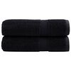 vidaXL Premium handdukar SOLUND 2 st svart 50x100 cm 600 gsm