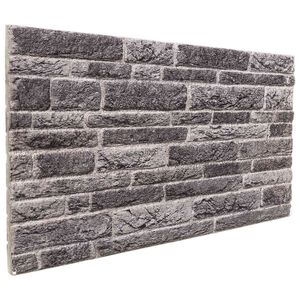 vidaXL V&auml;ggpaneler 10 st 100 x 50 cm Antracit EPS Skum