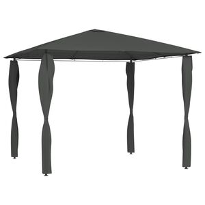 vidaXL Paviljong med stolpar 3x3x2,6 m antracit 160 g/m&sup2;