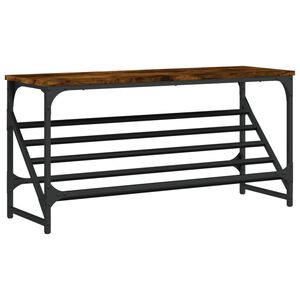 vidaXL Skohylla r&ouml;kf&auml;rgad ek 90x30x45 cm konstruerat tr&auml;