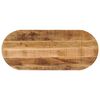 vidaXL Bordsskiva 120x60x2,5 cm oval massivt grovt mangotr&auml;