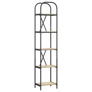 vidaXL Hyllsystem 5 niv&aring;er 40 x 30 x 183 cm Konstruerat tr&auml; Sonoma-ek