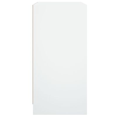 vidaXL Sidoskåp med glasdörrar vit 68x37x75,5 cm
