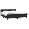vidaXL Rams&auml;ng med madrass svart 180x210 cm sammet