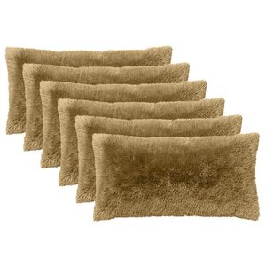 vidaXL Kudde med kudde HEERLEN 6 st Ljusgr&aring; PV Fleece
