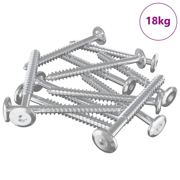 vidaXL Tr&auml;skruvar 1350 pcs Silver St&aring;l