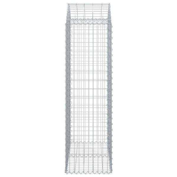 vidaXL Gabion bågformad 100x50x160/180 cm galvaniserat järn