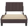 vidaXL Bed Frame without Mattress "Hanko" Dark Brown 80x200cm Fabric
