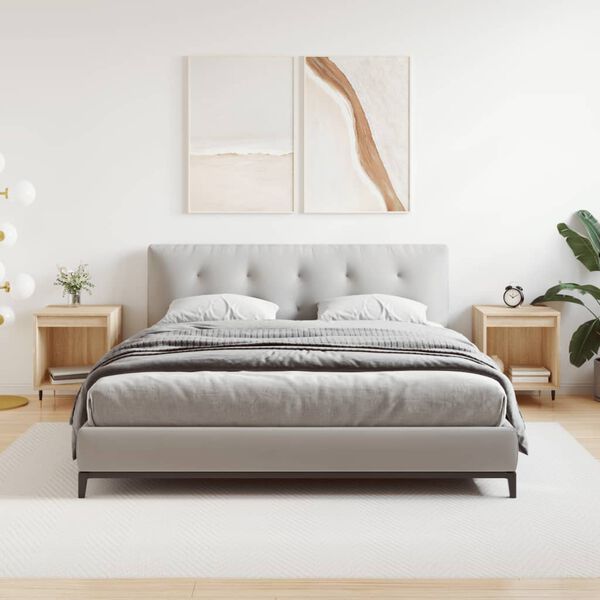 vidaXL Sängbord 2 st sonoma-ek 40x35x50 cm konstruerat trä