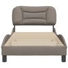 vidaXL Bed Frame without Mattress "Hvar" Taupe 90x200 cm Fabric