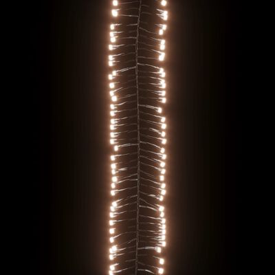 vidaXL Ljusslinga med 1000 LED cluster varmvit 11 m PVC