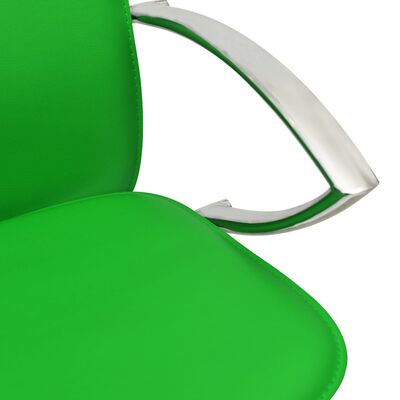 vidaXL Barstolar 2 st grön konstläder