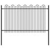 vidaXL Spets B&aring;gstaket DRONTEN 200 x 166 cm Pulverlackerat st&aring;l Svart