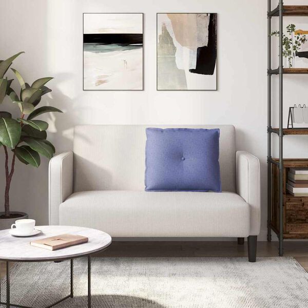 vidaXL Ryggkudde Jeansbl&aring; 60 x 19 x 50 cm tyg