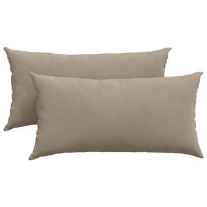 vidaXL Sofakuddar 2 pcs Taupe 80 x 40 cm tyg