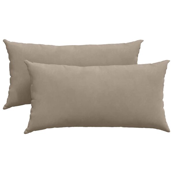 vidaXL Sofakuddar 2 pcs Taupe 80 x 40 cm tyg