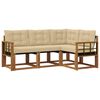 vidaXL Utomhussoffset 4 st Naturlig och Beige