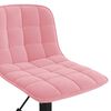 vidaXL Snurrbara matstolar 2 st rosa sammet