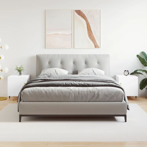 vidaXL Sängbord 2 st vit 40x40x50 cm konstruerat trä