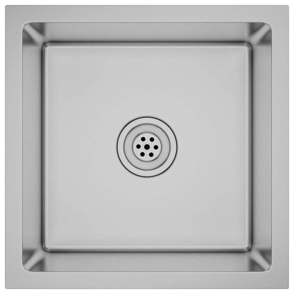 vidaXL Handgjord diskho rostfritt stål