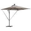 vidaXL Parasoll 249 x 249 x 250 cm Polyester och aluminium Taupe