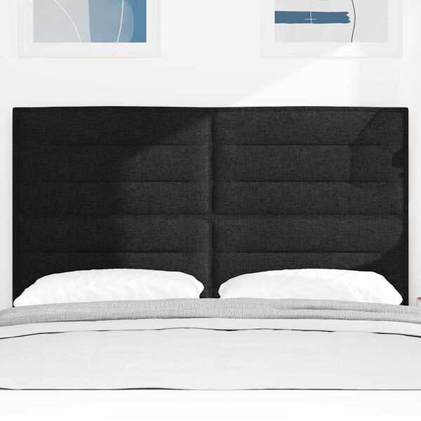 vidaXL LED huvuddyna med LED -remsljus Svart 144 cm Polyester