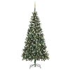 vidaXL Belyst plastgran med kulor 210 cm