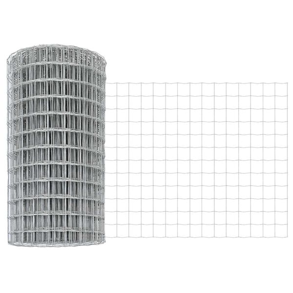 vidaXL Eurogärdsel Silver 0.4 x 10 m Varmförzinkat järn