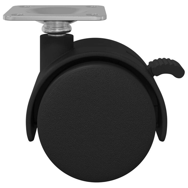 vidaXL Kastor 12 pcs Svart 39,5 x 39,5 x 37,8 mm J&auml;rn och Polypropen